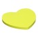 Block with a sticky edge paper 70x70mm, Erichkrause "Heart Neon", 50 sheets, yellow