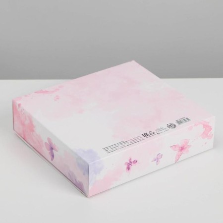 Gift box, packaging, "tender", 20 x18 x5 cm-2