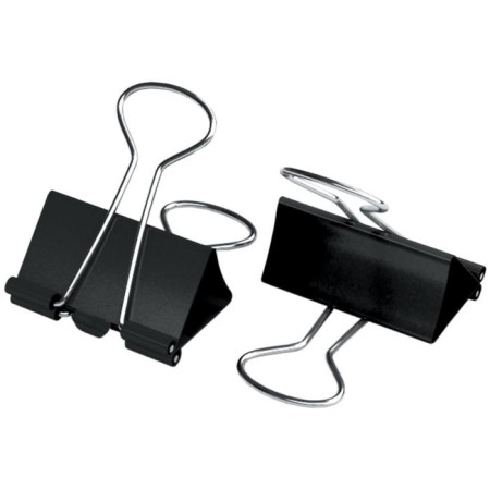 Paper clamps 25 mm, 12 pieces, black-1