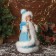 Snow Maiden "in a fluffy fur coat, with a flashlight" moves, with a backlight, 40x20 cm, blue