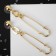 Earrings Metal "Pins" on oval, color gold