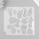 Plastic stencil "indoor plants" 13x13 cm