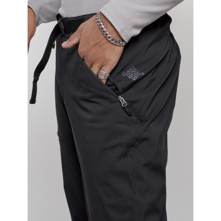 Trouses insulated sporty male winter, size 48, black color-8