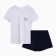 Female pajamas (T -shirt, shorts), white/blue color, size 44