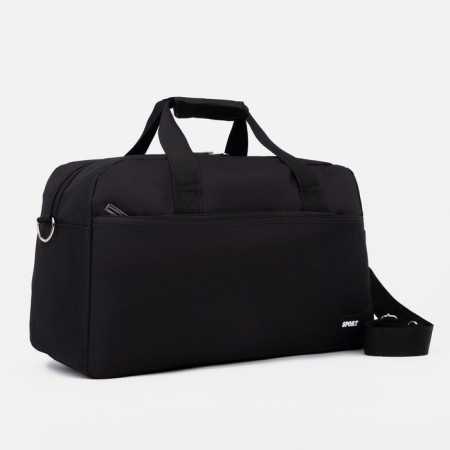 Sports bag with lightning, 3 outer pockets, black color