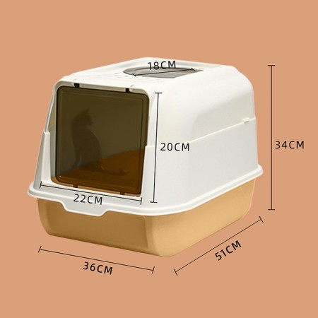 The toilet is closed with a folding top of 36 x 51 x 34 cm, orange-1