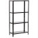 Rabberry for a warehouse, metal, floor, 4 shelves, 150 × 75 × 30 cm, black