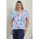 Female blouse, size 52, light blue color