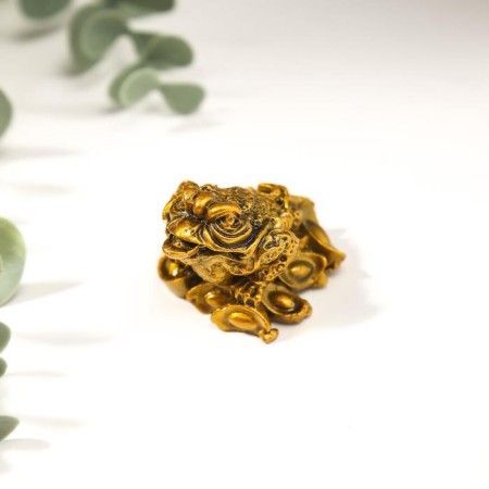 NECKE bronze "Toad on ingots" 5.5 x 3.5 x 3 cm-1