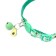 Textile collar "avocado" with a bell and pendant, 19-32 x 1 cm