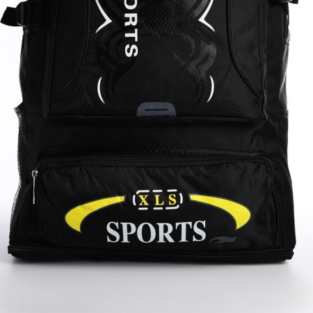 A backpack with a lightning with an increase, 55l, 5 external pockets, black color-5