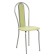 Viennese soft chair, silver metallic/olive