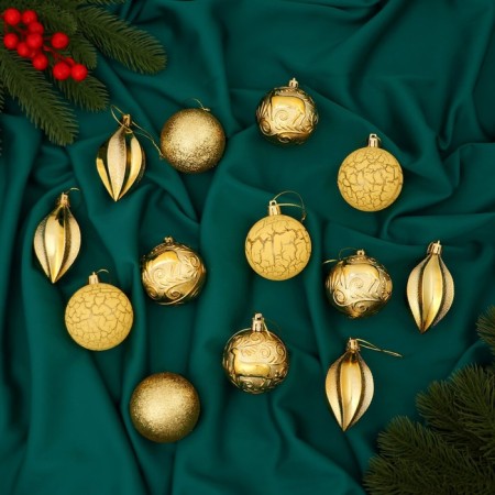 A set of jewelry plastic 13 pcs "Melody" droplet, 6 cm, gold