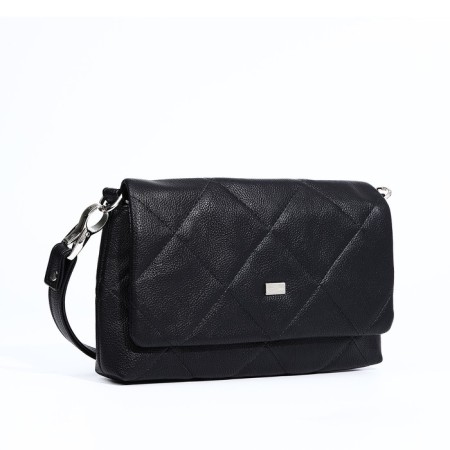 Women's bag Textura, messenger, small size, black color-2