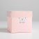 Gift box for flowers with PVC lid, packaging, "Beautiful", 12 x 12 x 12 cm