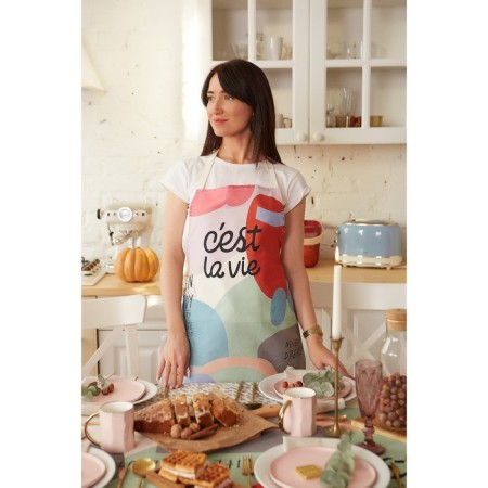 Apron Ethel "Ce La Vi" 70x60 cm, 100% cotton, sarzha 190 g/m2-1