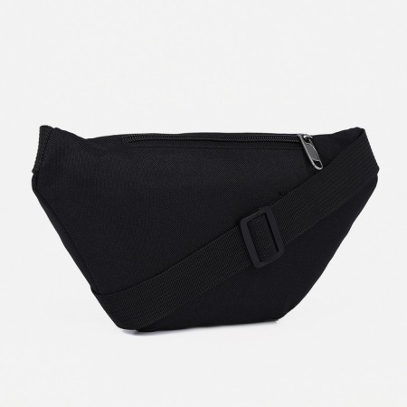 Lightning waist bag, external pocket, black color-2