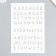 Plastic stencil "Fonts" 16x24 cm