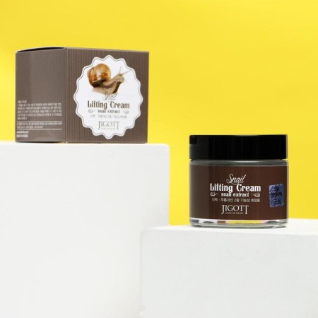 Facial cream Jigott Face "pull -up", with an extract of a snail mucin, 70 ml