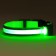 Collar with backlight double strip size XL, Osh 52-60 x 2.5 cm, 3 glow modes Green