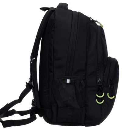 Youth backpack Grizzly, 45 x 32 x 23 cm, ergonomic back, black, light green-5
