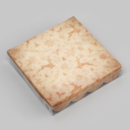 Bearbox, confectionery packaging, "fulfillment of desires", 15 x 15 x 3 cm, new year-2