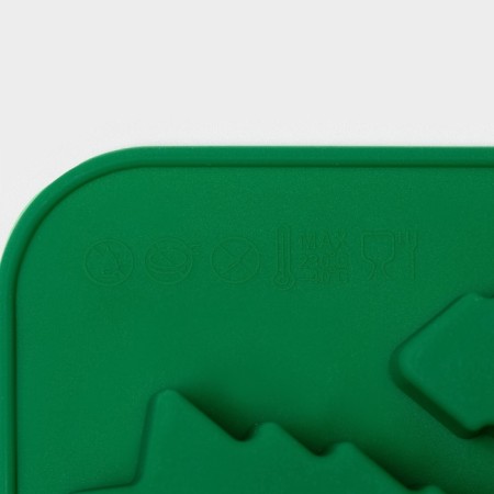 Baking uniform “Christmas tree”, silicone, 32.5 × 11.5 cm, 12 cells, green color-5