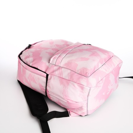 Young backpack from textiles on lightning, 3 pockets, pink color-4