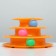 Game complex "Piggon" for cats with 3 balls, 24.5 x 24.5 x 13 cm, orange