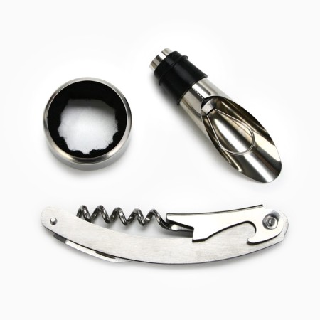 Gift set for the wine mini: aerator, corkscrew, cap for a bottle of wine "Wine", 20 x 10 cm-5