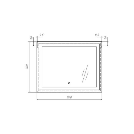 Sansa Even 90 Alum mirror, backlight-1