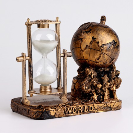 Sanding clock "Mir", souvenir, 16 x 9 x 14 cm-1