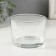 Glass of glass for 1 candle "Round" transparent 8x8x6 cm