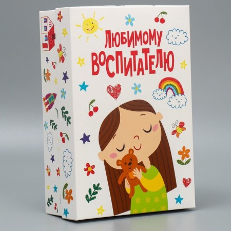 Gift folding box, packaging, "Favorite Educator", 30 x 20 x 9 cm-2