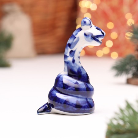 Souvenir "Snake", No. 9, Gzhel, 8 cm-3