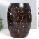 Summary Metal for 1 candle "Geometry. Flowers" black with gold 20.5x13.5x13.5 cm