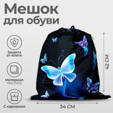 A bag for shoes with a pocket of 420 x 340 mm, calligrata MSO-7C, (soft polyester, density 210D), 