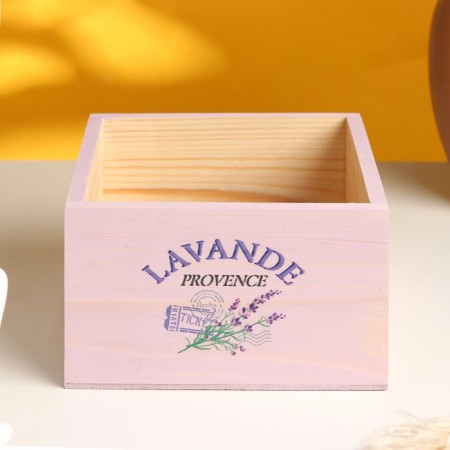 Kashpo wooden "lavender" 15x15x9.5 cm lilac-1