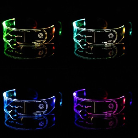 Party LED glasses, CR2032x2 batteries, multi -shock (RGB)-1