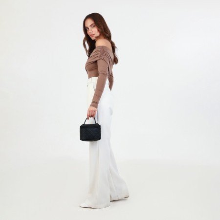 Female bag 16.5*9*10.5 department with a zipper, black-1