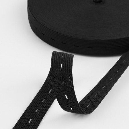 Elevard perforated, 20 mm, 25 m, black color-2