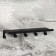 Shelf with hooks "Loft Art", 35 × 10 × 6.5 cm, black color