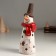 Ceramics Ceramics for 1 candle "Long snowman with stars" 7x7.3x20.6 cm
