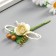 Decor for creativity "White rose with spirals and balls" 10 cm
