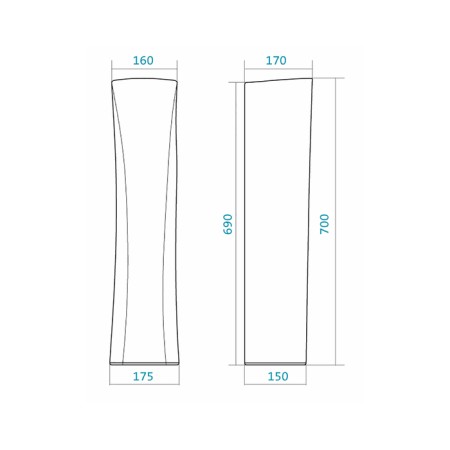 Santek's pedestal "Bitz" for washbasins "Breeze", "Iris", "Caesar"-2
