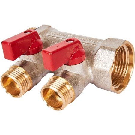 Collector Stout SMB 6210 011202, 1/2 ", 2 exits, with ball valves 1"-4