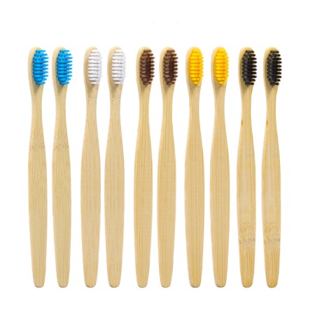 Bamboo toothbrush soft, 10 pieces, mix of flowers-2