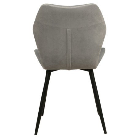 Chair "Dora y", velor tenerife Gray / Black Metal-2