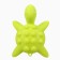 Silicone teether for teeth with a rattle of "turtle", green color, crumb I