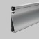 Aluminum profile skirting boards with backlight Led Strip Alm-8018-S-2M, 200x8x1.8 cm, silver color